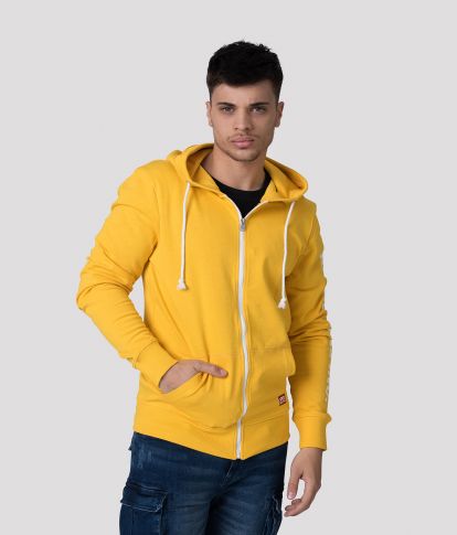 ADAM OUT HOODIE JOGGING TOP, YELLOW