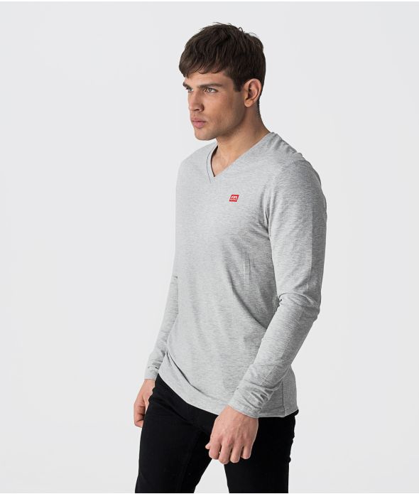 ZENIT LONG V 20 L.S.TOP, GREY MELANGE