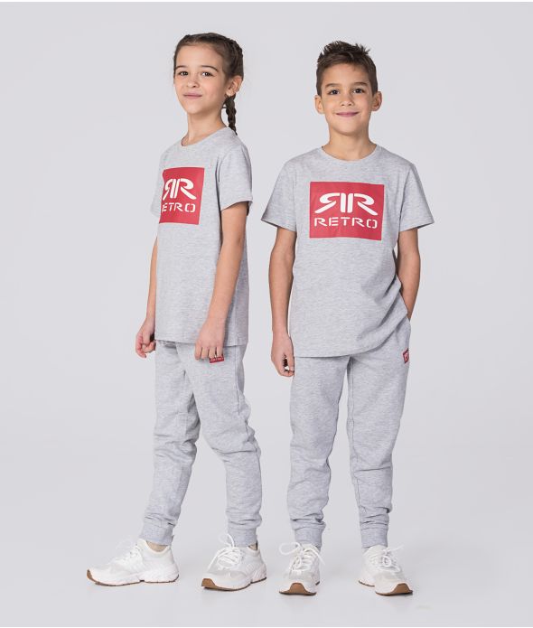 KID T-SHIRT, GREY MELANGE