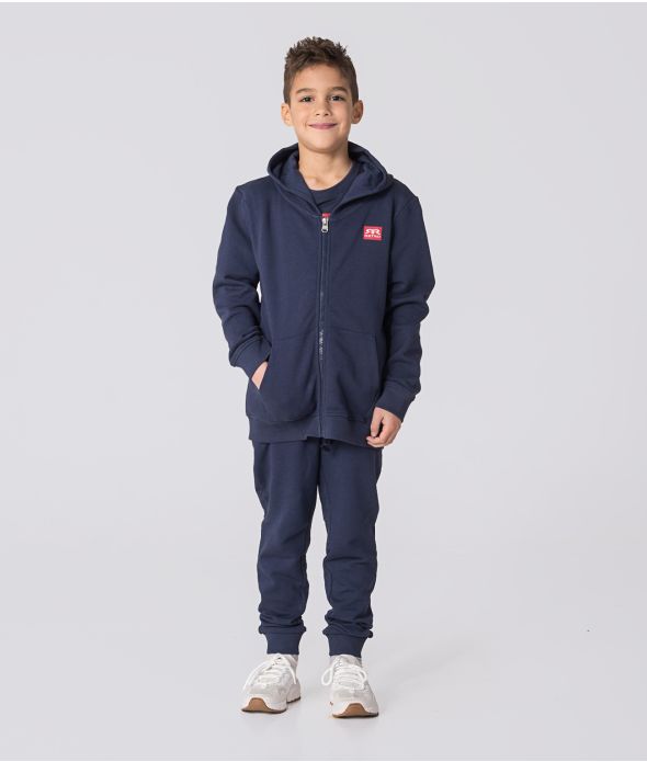 GYEREK CIPZÁRAS PULÓVER, KÉK