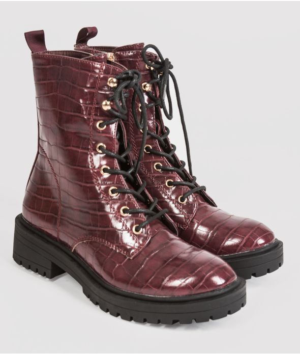 XIMENA BOOTS, BURGUNDY