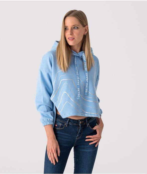 NADIA HOODIE JOGGING TOP, LIGHT BLUE