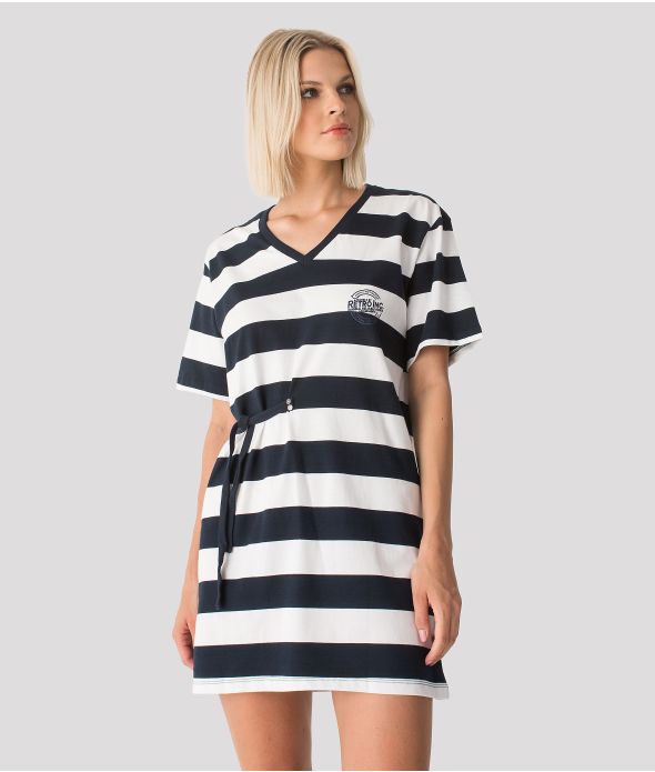 TAOS A DRESS, STRIPED