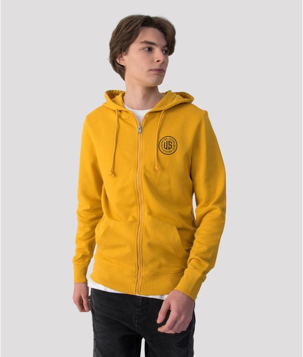 BARABAR ZIPUP HOODIE OUT JOGGING TOP, YELLOW