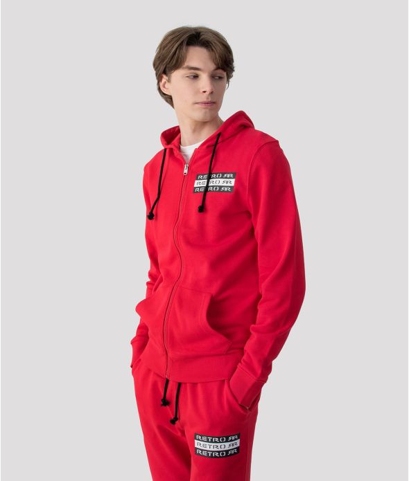 KIAN ZIPUP HOODIE OUT JOGGING TOP, RED