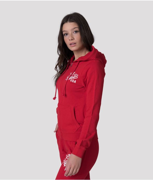 ANNA OUT NŐI CIPZÁROS MELEGÍTŐ PULÓVER, PIROS