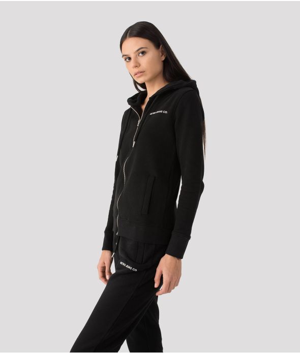 NASHVILLE ZIP JOGGING TOP, BLACK
