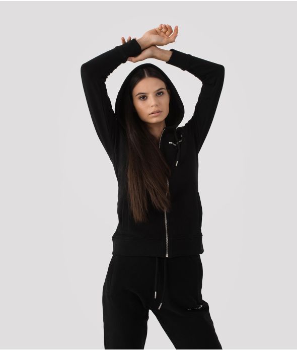 NASHVILLE ZIP JOGGING TOP, BLACK