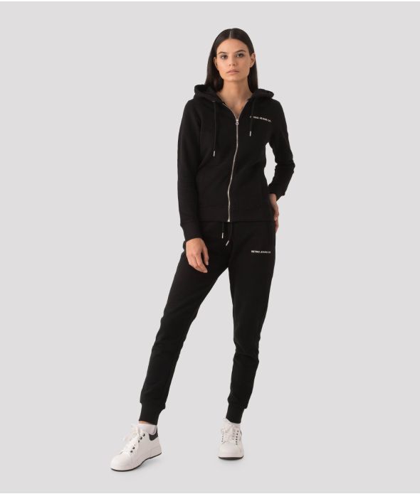 NASHVILLE ZIP JOGGING TOP, BLACK
