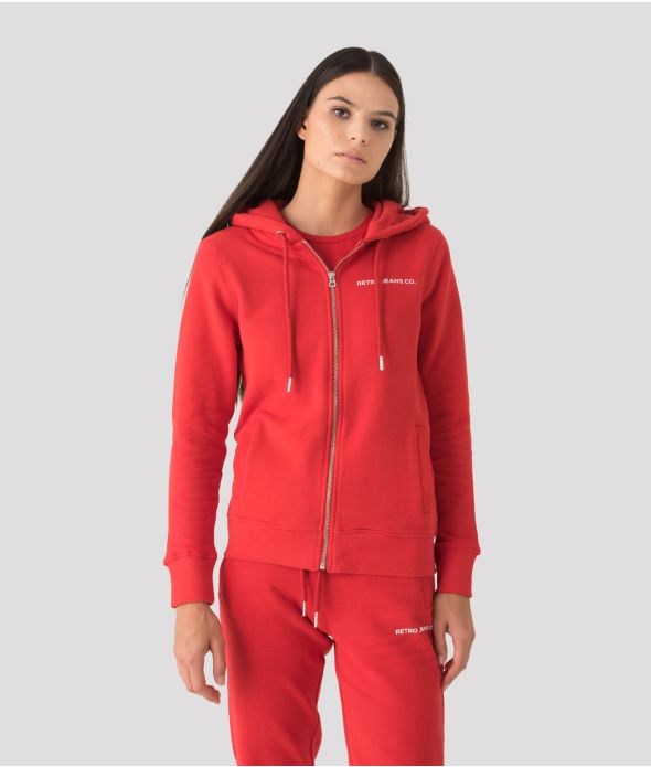 NASHVILLE ZIP JOGGING TOP, RED