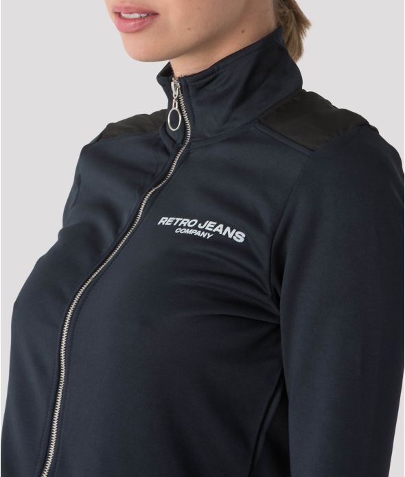 SALT LAKE NŐI CIPZÁROS PULÓVER, SÖTÉTKÉK