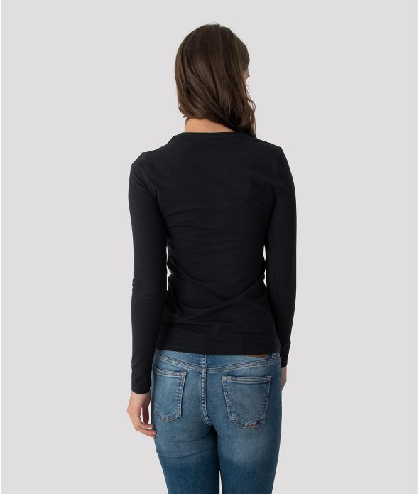 ELIZABETH LONG ROUND L.S.TOP, BLACK