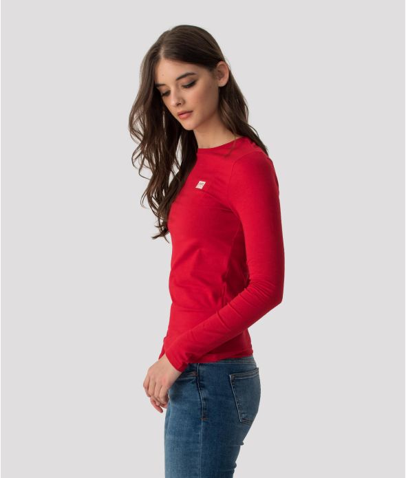 ELIZABETH LONG ROUND L.S.TOP, RED