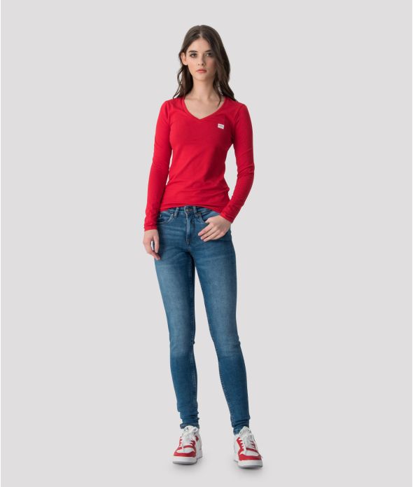ELIZABETH LONG V L.S.TOP, RED