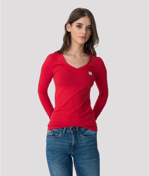 ELIZABETH LONG V L.S.TOP, RED