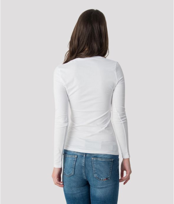 ELIZABETH LONG V L.S.TOP, WHITE