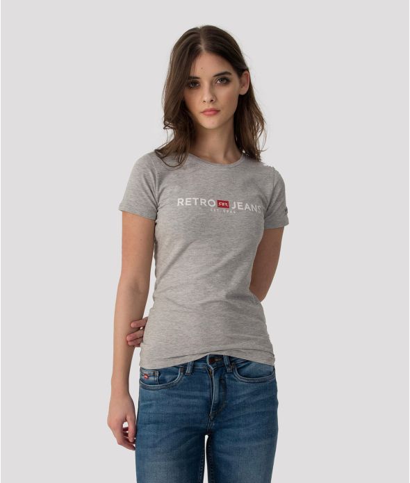 GIANNA T-SHIRT, GREY MELANGE