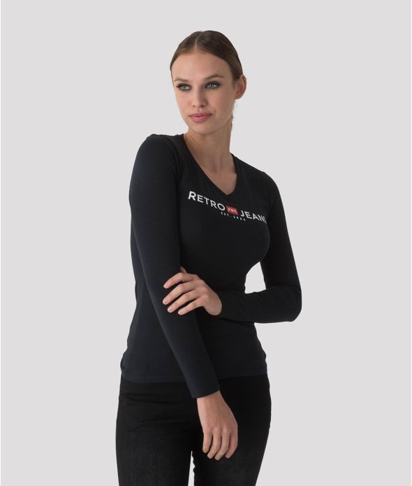 GIANNA LONG L.S.TOP, BLACK