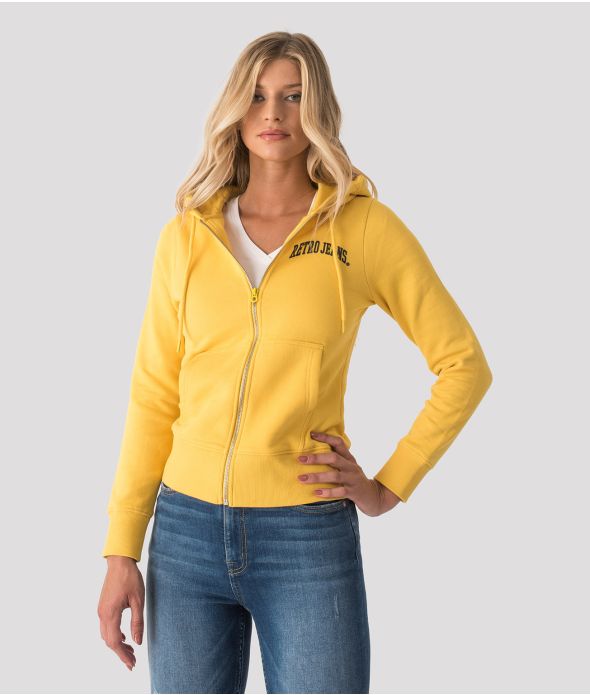 STANFORD ZIP JOGGING TOP, YELLOW