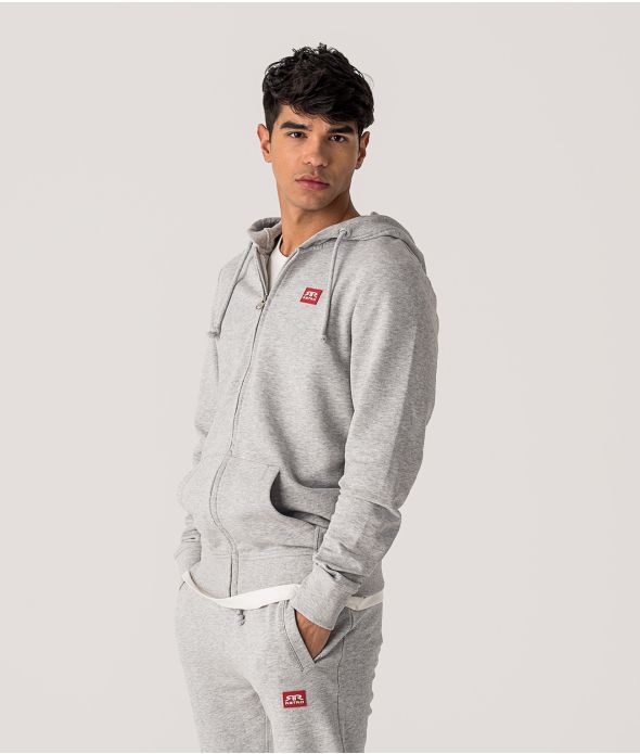 EDON FÉRFI CIPZÁROS KAPUCNIS PULÓVER, SZÜRKE