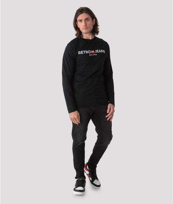 ENOS 21 LONG SLEEVE L.S.TOP, BLACK