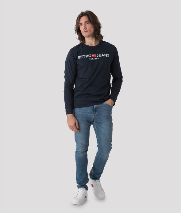 ENOS 21 LONG SLEEVE L.S.TOP, DARK BLUE