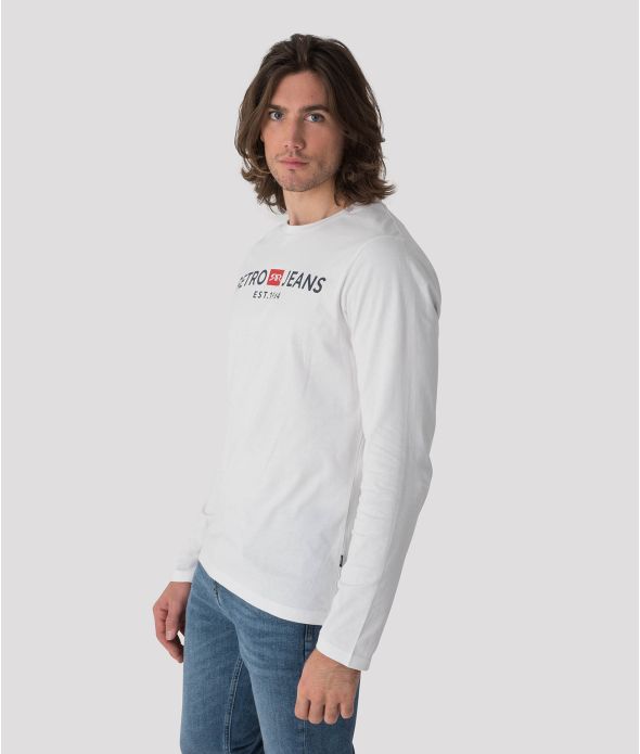 ENOS 21 LONG SLEEVE L.S.TOP, WHITE