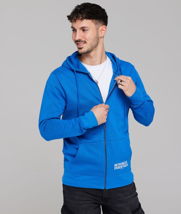 BOSTON ZIPUP HOODIE JOGGING TOP, BLUE