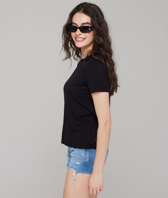 AUGUSTA TUNIC T-SHIRT, BLACK