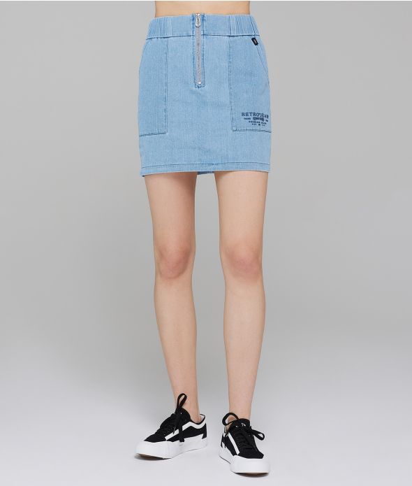 COTTEE SKIRT, LIGHT DENIM