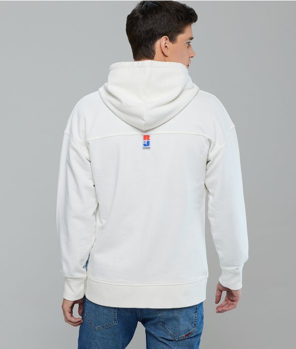 MAGURA ZIP UP HOODIE JOGGING TOP, OFFWHITE