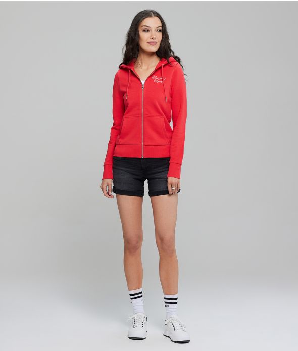 AMFORA ZIP JOGGING TOP, HIBISCUS