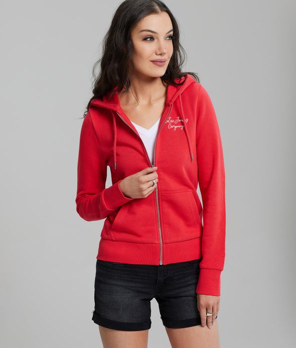 AMFORA ZIP JOGGING TOP, HIBISCUS