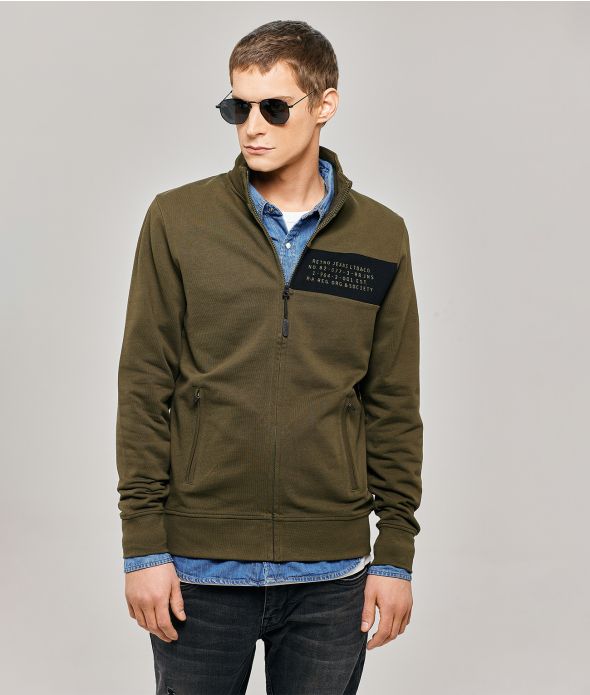 COYOTE ZIP UP JOGGING TOP, KHAKI