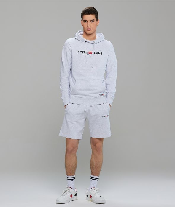 GARRET HOODIE JOGGING TOP, OFFWHITE MELANGE