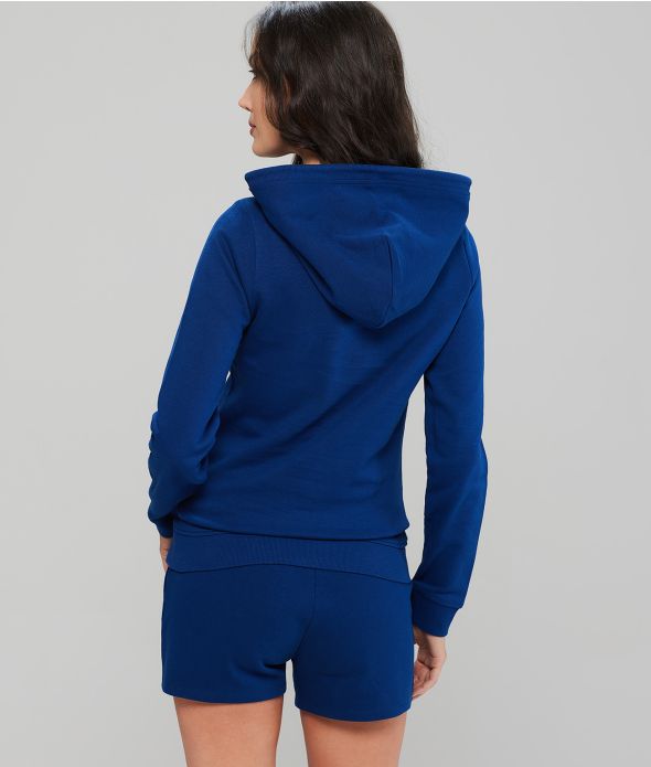 GIANNA HOODIE JOGGING TOP, DARK BLUE