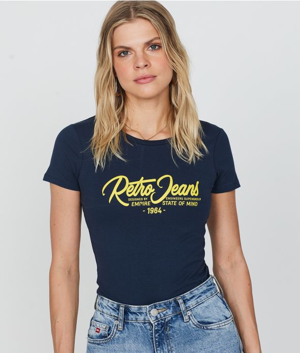 AVELIN T-SHIRT, DARK BLUE