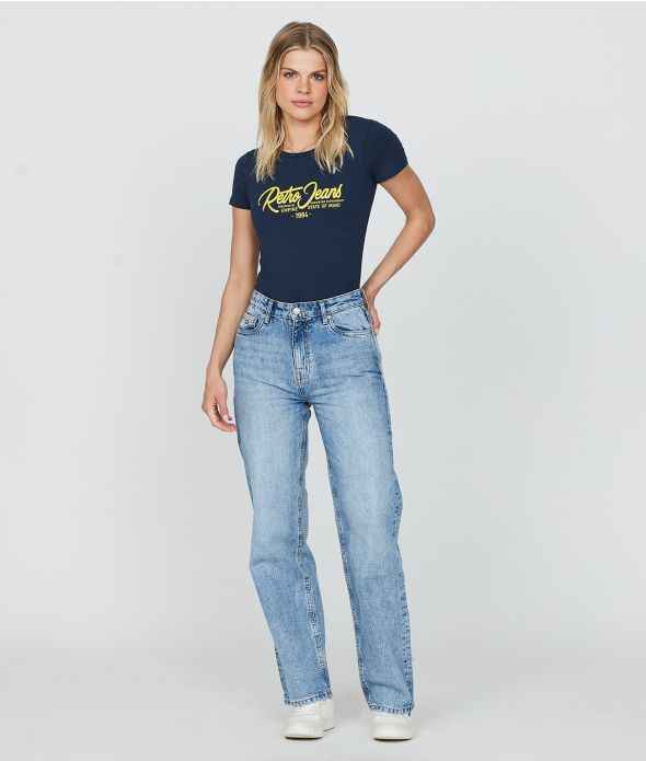 AVELIN T-SHIRT, DARK BLUE