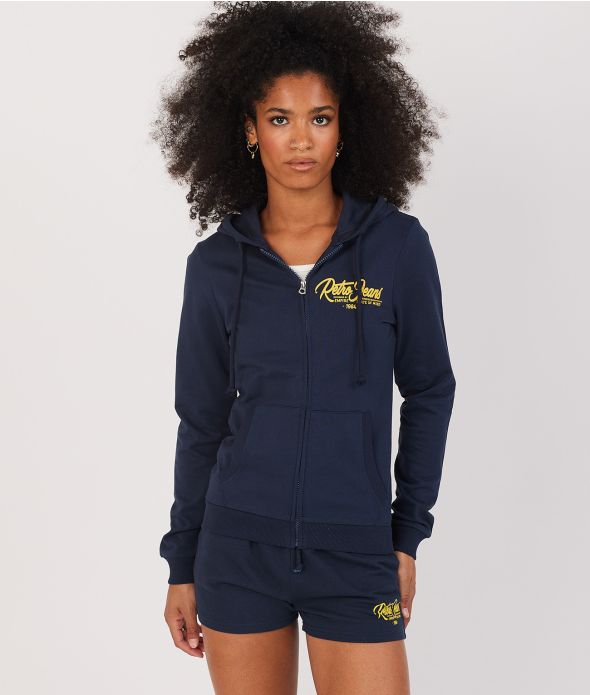 AVELIN ZIP JOGGING TOP, DARK BLUE