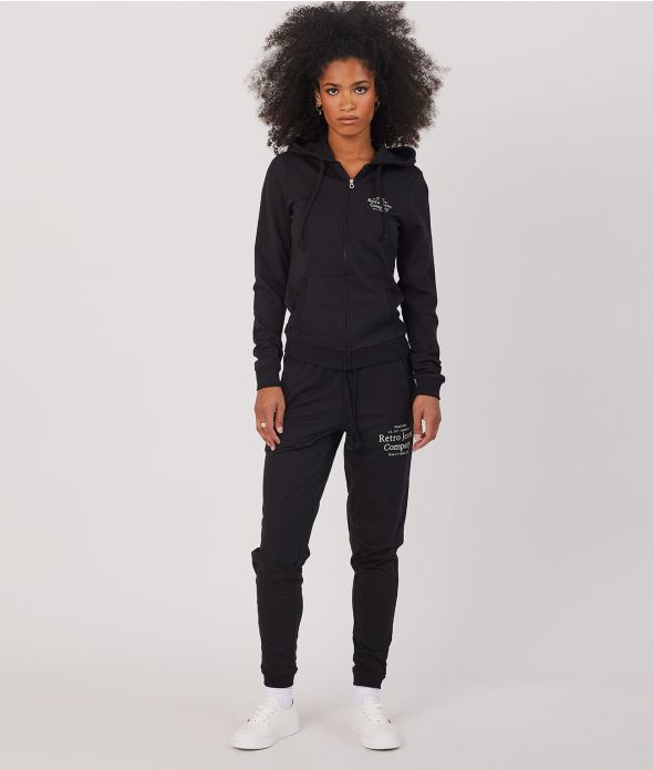 NYLAH ZIP JOGGING TOP, BLACK