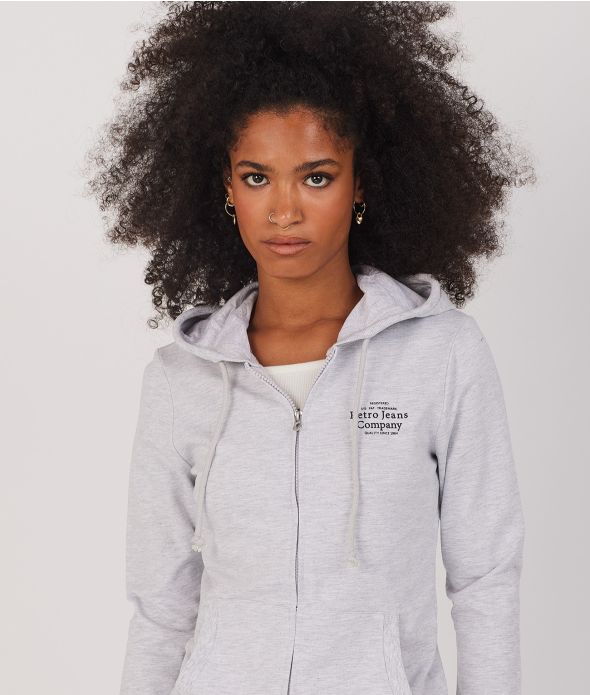 NYLAH ZIP JOGGING TOP, OFFWHITE MELANGE