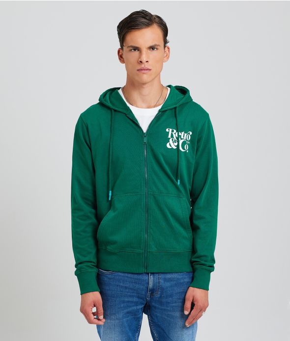 CODY ZIPUP HOODIE JOGGING TOP, GREEN