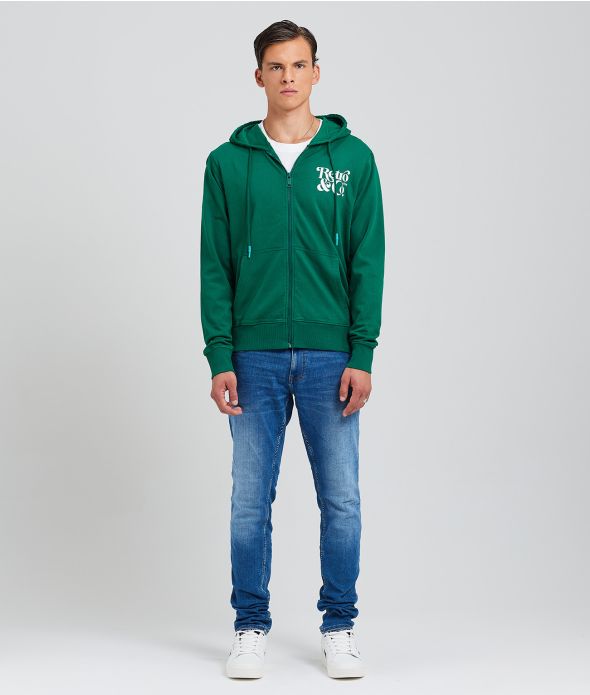 CODY ZIPUP HOODIE JOGGING TOP, GREEN