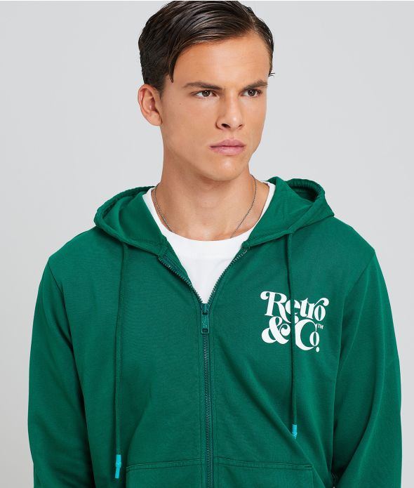 CODY ZIPUP HOODIE JOGGING TOP, GREEN