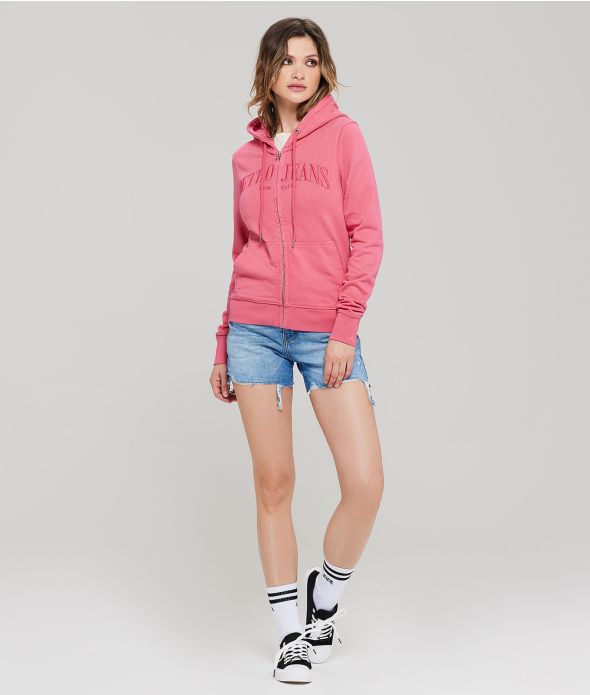 ALTAMIRA ZIP JOGGING TOP, PINK