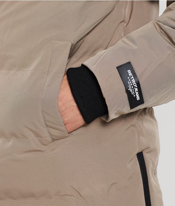 BALSA LONG JACKET JACKET, BROWN