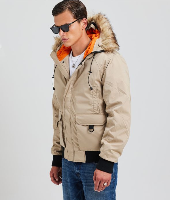 MONSOOR RÖVID FÉRFI KABÁT, BÉZS