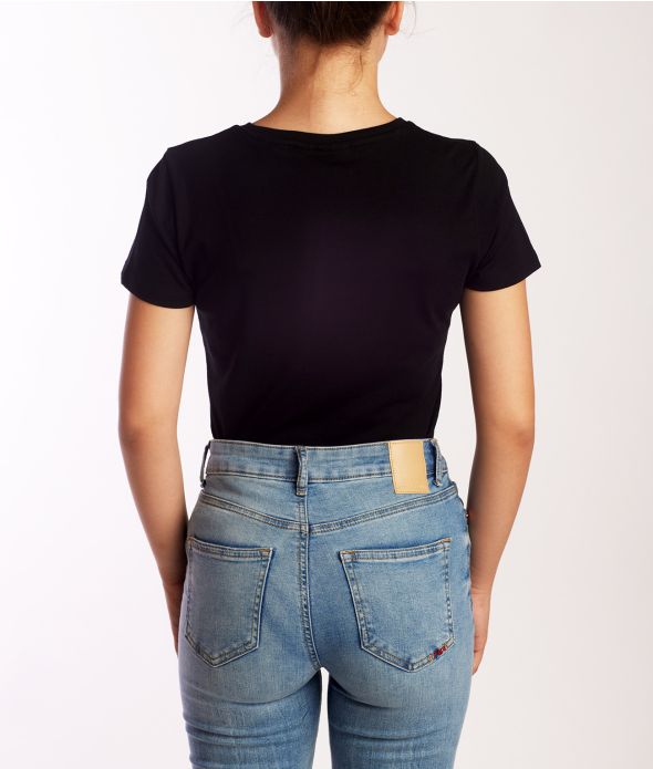 ELIZABETH ROUND T-SHIRT, BLACK