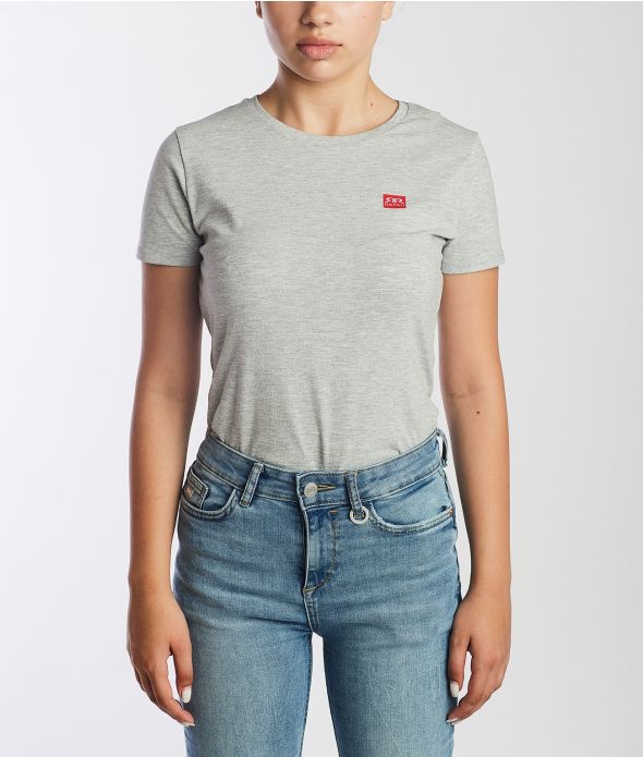 ELIZABETH ROUND T-SHIRT, GREY MELANGE