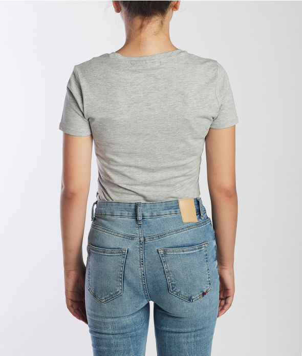 ELIZABETH ROUND T-SHIRT, GREY MELANGE